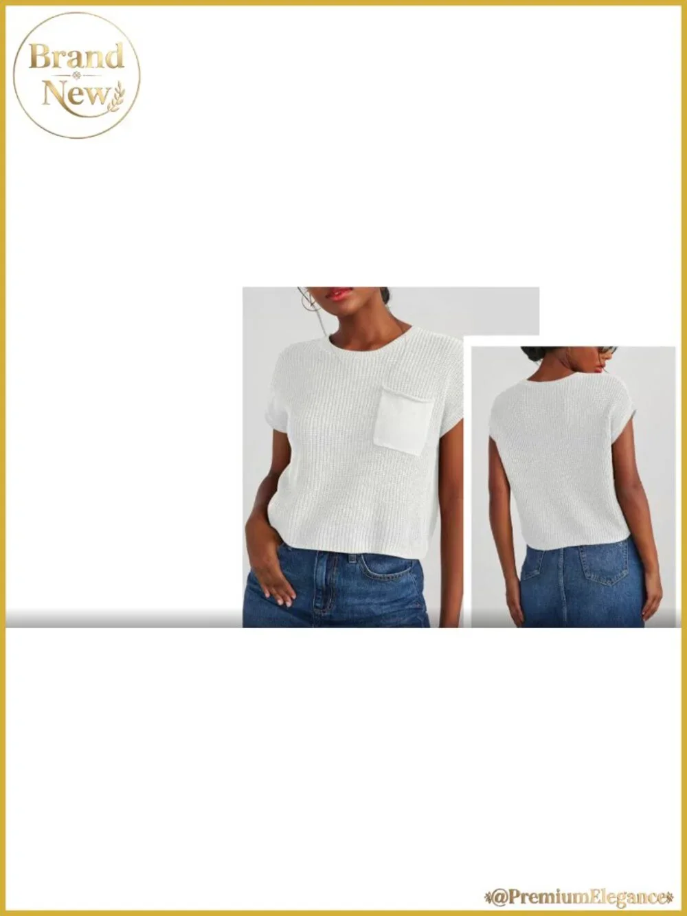 Women's Casual Short Sleeve Loose Tunic Pullover Sweater - Lightweight Knit